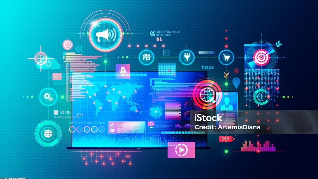 Demand Side Platform for Automated Ad Buying - DSP - Software that Enables Advertisers to Buy Ads with the Help of Automation - Marketing Automation - Conceptual Illustration